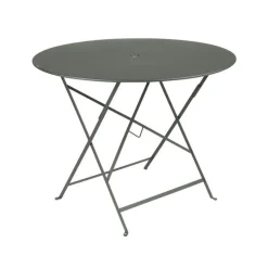 Table ronde pliante en acier coloris romarin Bistro Fermob - Ø 96 x 74 cm