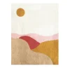Tableau coloris multicolore en laine de mouton fait main Aveva - 50 x 70 cm