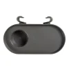 Tablette porte-gobelet en plastique recyclé gris anthracite pour fauteuil Lafuma - 30 x 7 x 17 cm