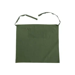 Tablier noué à la taille en coton vert - 80 x 90 cm