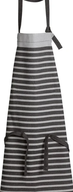 Tablier recyclé Tilio coloris gris en coton - 72 x 90 cm
