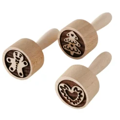 Tampon à biscuits en bois Ginger - Ø 4 x H 8 cm