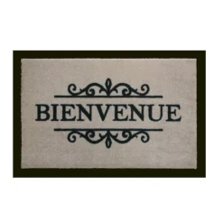 Tapis absorbant intérieur Sweetsol imprimé Bienvenue beige - 60 x 40 cm