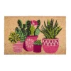 Tapis brosse coco imprimé cactus vertose Sweetsol - 75 x 45 cm