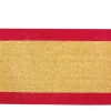 Tapis brosse en coco bordé rouge Sweetsol - 60 x 40 cm