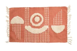 Tapis coloris jaune en coton tufté - 60 x 90 cm