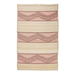 Tapis coloris multicolore polypropylène recyclé intérieur extérieur - 90 x 150 cm