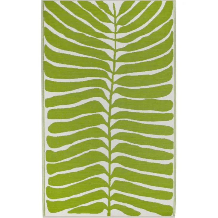 Tapis coloris vert en polypropylène recyclé - 120 x 180 cm