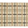 Tapis décoratif carreaux coloris beige en coton - 60 x 90 cm