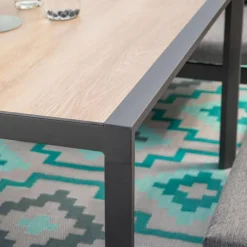 Tapis Lhasa Teal en polypropylène recyclé Fab Hab - 150 x 240 cm