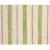 Tapis rayé coloris vert en coton - 60 x 90 cm