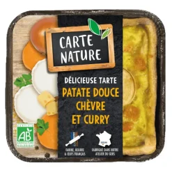Tarte patate douce chèvre curry Carte Nature - 190g