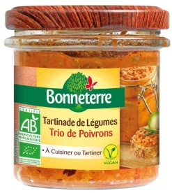 Tartinade au trio de poivrons Bonneterre bio 135 g