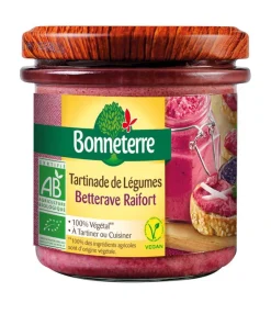 Tartinade de légumes bio betterave et raifort 135 g