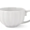 Tasse à thé en grès blanc Lotus - 22 cl