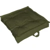 Tatami coussin de sol coloris vert en coton - 66 x 66 x 15 cm