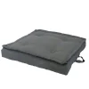 Tatami coussin de sol en polyester/coton gris Pierre - 66 x 66 x 15 cm