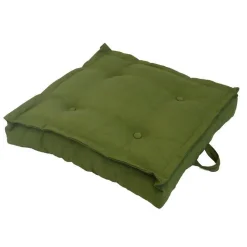 Tatami coussin de sol en polyester/coton vert Mousse - 66 x 66 x 15 cm