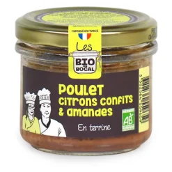 Terrine poulet citrons confits & amandes en verrine de 90 g
