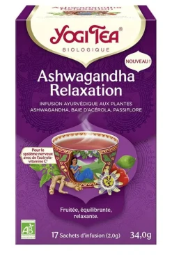 Thé ashwagandha relaxation bio Yogi Tea - 17 sachets