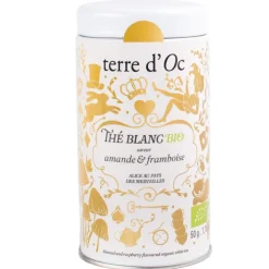 Thé blanc amande et framboise bio Terre d'Oc - 30 g
