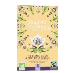 Thé blanc bio coco et fruit de la passion English Tea Shop - 20 sachets