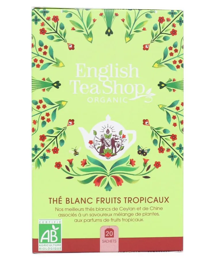Thé blanc fruits tropicaux bio EnglishTea - 20 sachets