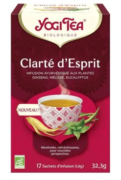 Thé Clarté d'esprit bio Yogi Tea - 17 sachets