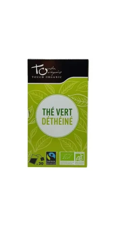 Thé vert déthéiné Bio Touch Organic - boîte de 20 sachets