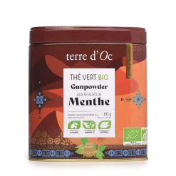 Thé vert Touareg Gunpowder menthe bio Terre d’Oc – 80 g