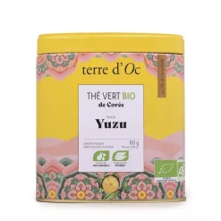 Thé vert yuzu de Corée Bio Terre d’Oc – 80 g