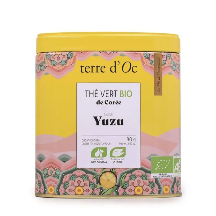 Thé vert yuzu de Corée Bio Terre d’Oc – 80 g
