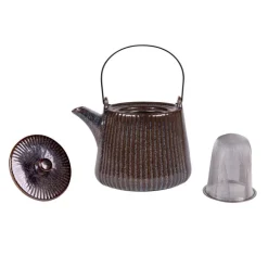 Théière avec filtre en grès noir Tiao - 1 L