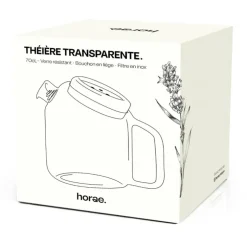 Théière coloris transparent en verre soufflé Horae - 700 ml