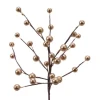Tige artificielle avec baies en mousse or cuivré - H 26 cm