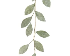 Tige artificielle charmille givrée coloris vert - 120 cm