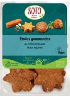 Étoiles gourmandes bio au potion et légumes Soto - 250 g