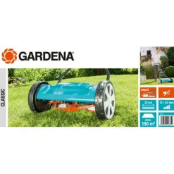 Tondeuse hélicoïdale 330 classic Gardena de 39 x 39 x 57 cm
