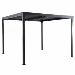 Tonnelle bioclimatique anthracite/gris clair CREADOR Kiro - 3x3m