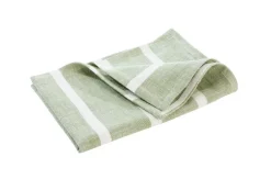 Torchon lignes coloris beige en coton - 50 x 70 cm