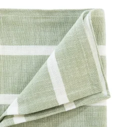 Torchon lignes coloris beige en coton - 50 x 70 cm