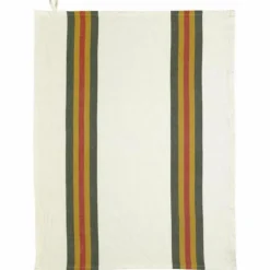 Torchon recyclé Lave Yuna coloris vert en coton - 50 x 70 cm