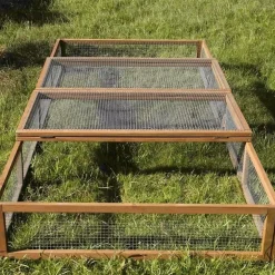 Tortoise Park pour tortue enclos extérieur grillagé en bois Reptile Planet – 200 x 100 x 25 cm