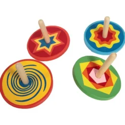 Toupie Kaléidoscope bois Ø6 cm à partir de 3 ans