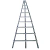 Treillis Eventail en bois Gris H 180 cm