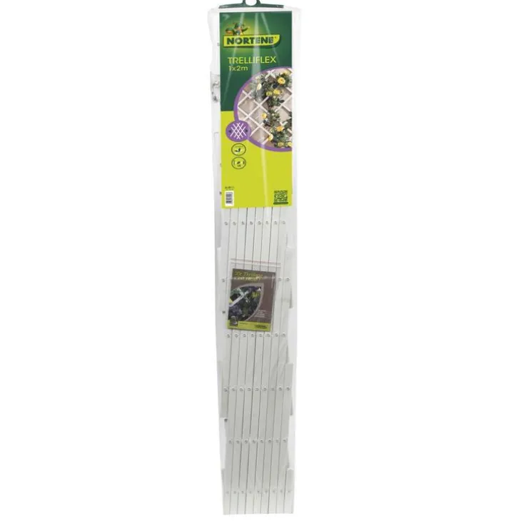 Treillis extensible Treilliflex blanc en PVC 200x100 cm