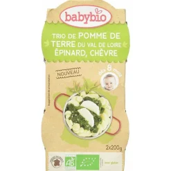 Trio pomme de terre épinard et chèvre Babybio 2 x 200 g