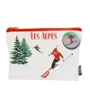 Trousse en coton coloris multicolore Cartes d'Art les Alpes - 20 x 15 cm