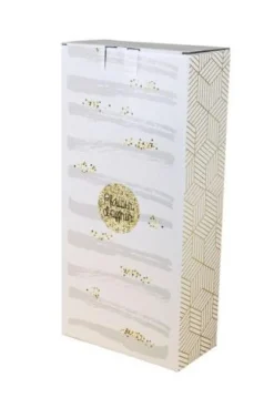 Étui cadeau blanc pour 2 bouteilles Helsinki - 17 x 36 cm