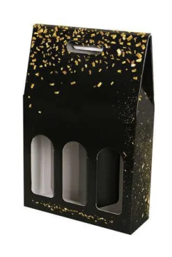 Valisette Petra noir - pour 3 bouteilles